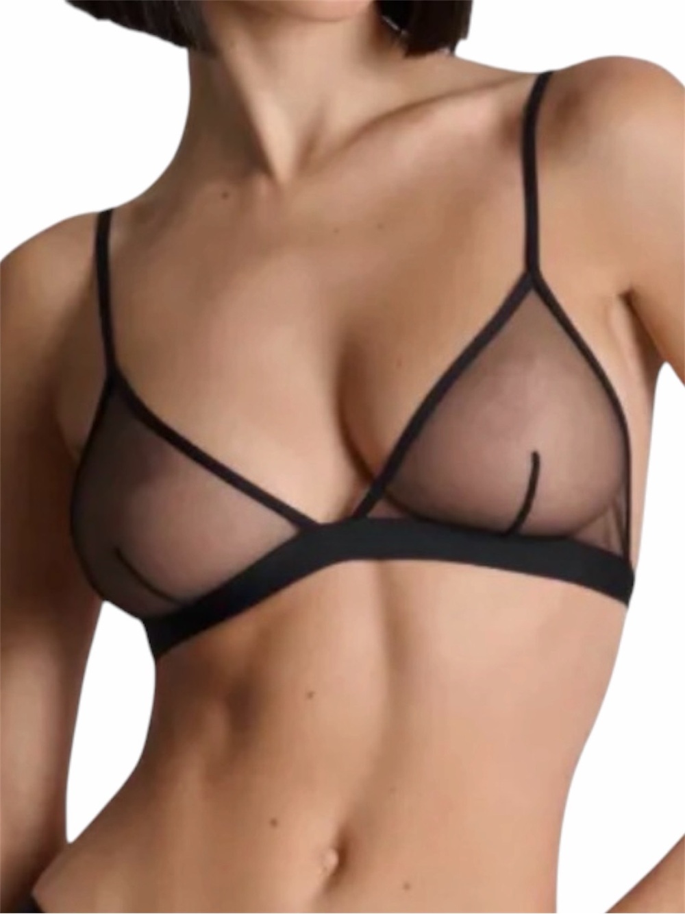 NWT Maison Close Pure Temptation Triangle-cup Sheer Bra SMALL